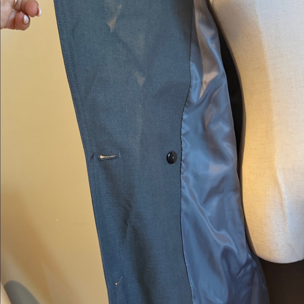 Free People Gray Belted Longline Trench Coat | NWT | Size Large - Picture 5 of 10